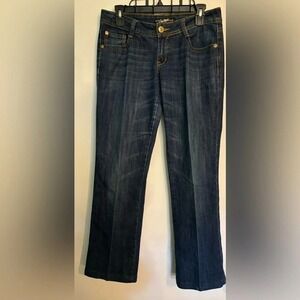 South‎ Pole Jeans Womens Rhinestone Embellished Pocket 8" Rise 30" Inseam Y2K